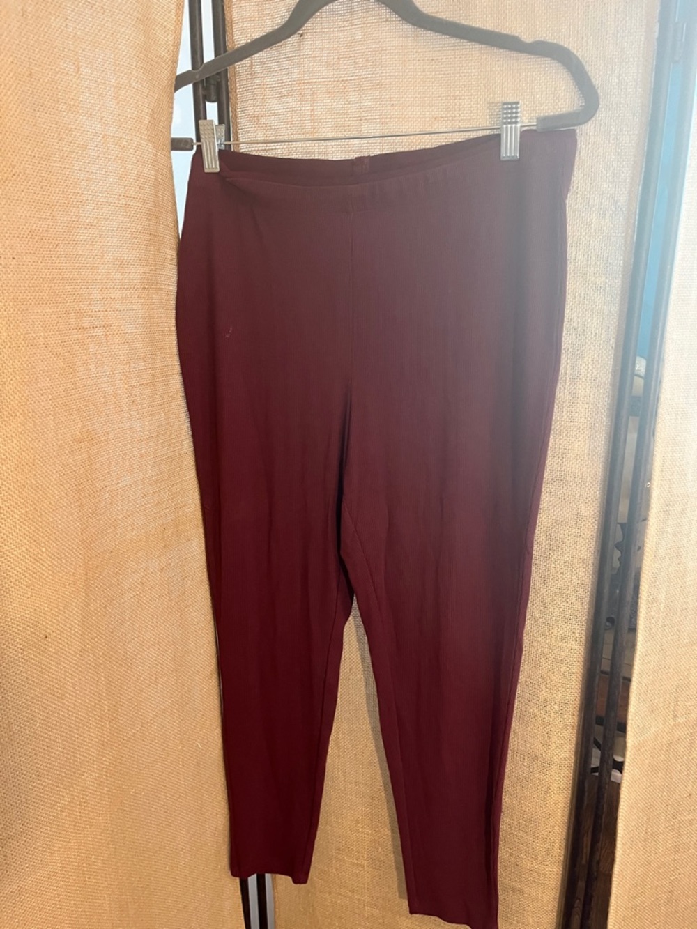 Soma Burgundy Pull-On Stretch Pants